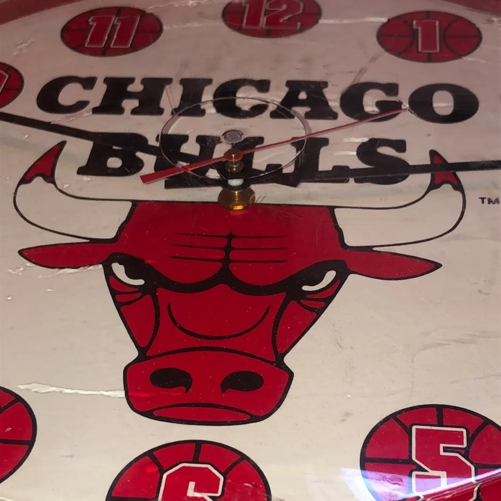 Chicago Bulls Wall Clock 1990 Vintage Chicago Bulls Michael Jordan era